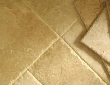 Chipped edge travertine tiles